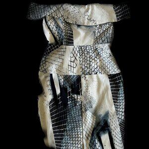 Asilio off shoulder print dress Size XS